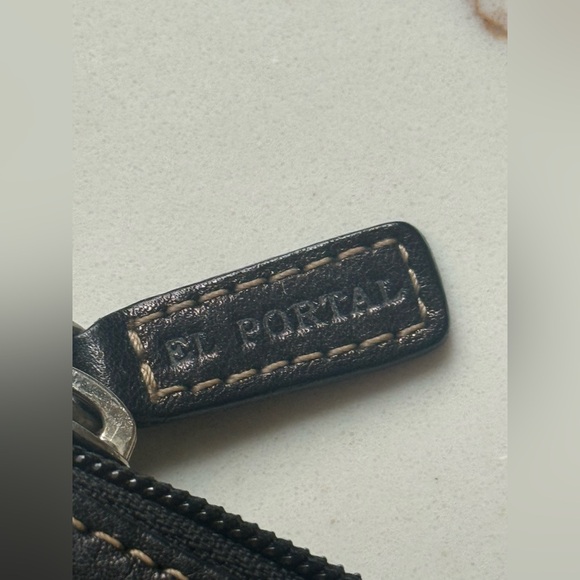 EL PORTAL Black Leather Vintage Bag - Picture 3 of 7